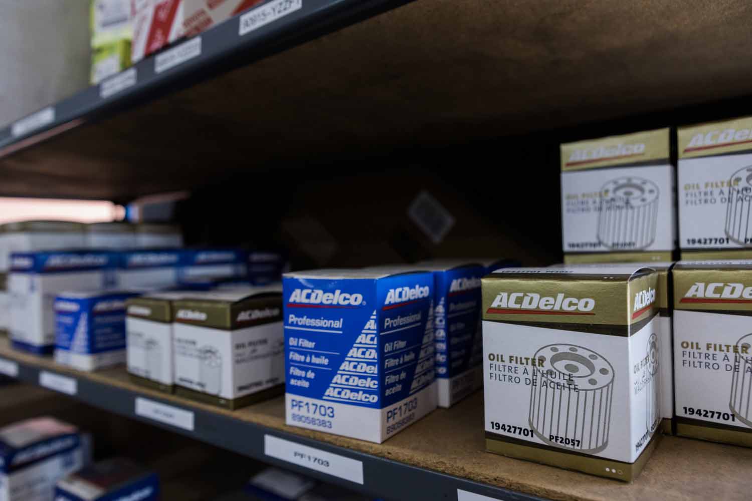 Oil Filter Parts Inventory