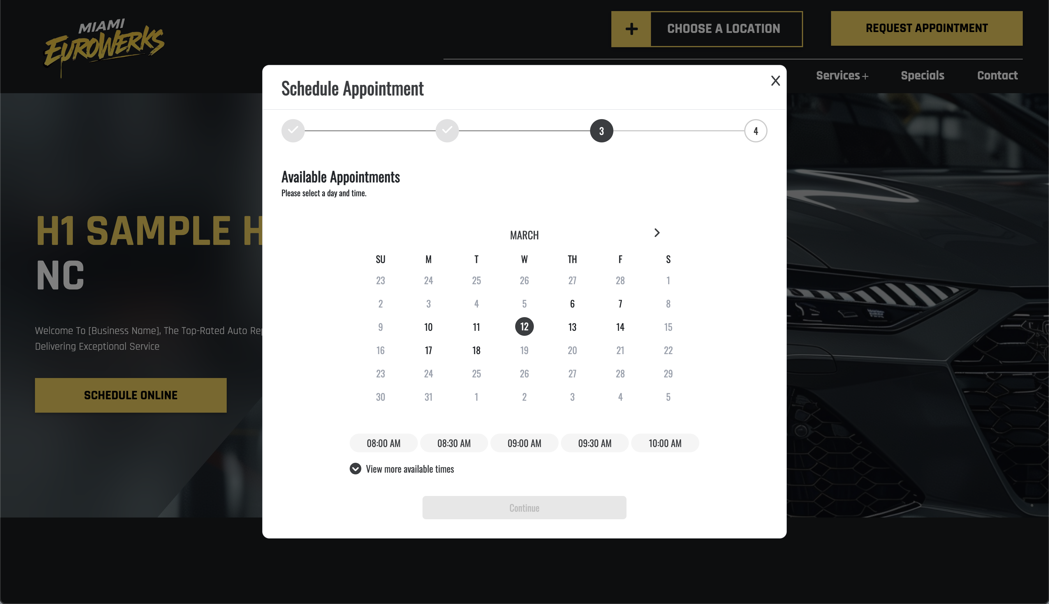 Website With Appointment Scheduler
